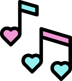 Musical Notes Contour Svg Vector, Free Vectors File